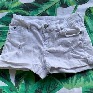Juniors White Short Shorts
